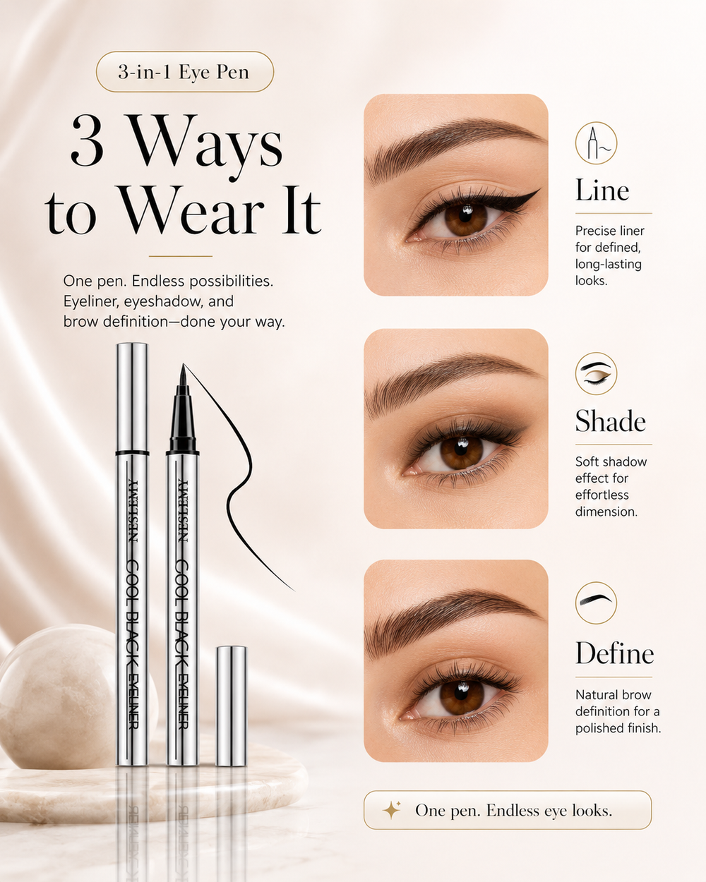3-in-1 eye pen line shade define comparison